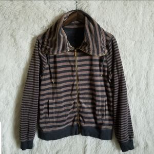 COPY - Calvin Klein Velour Striped Zip Up Jacket